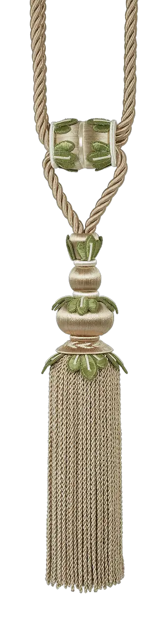 Photo of Single Tassel Tieback with Leaf Embellishment