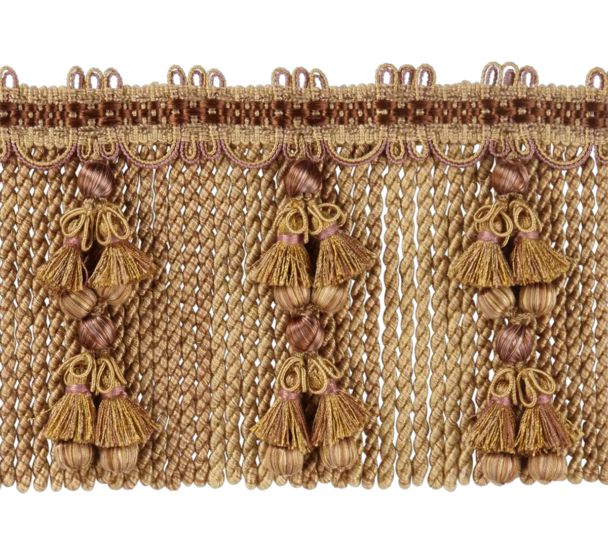 Photo of Braid Top Bullion Fringe with Tassel Hangers