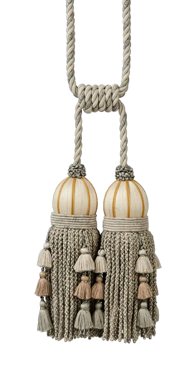 Photo of Double Tassel Tieback with Strings of Tassels to Skirt (optional)