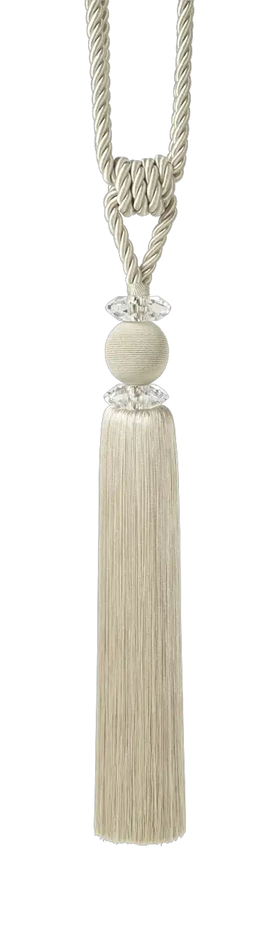 Photo of Swarovski Crystal & Gimp Ball Tassel Tieback