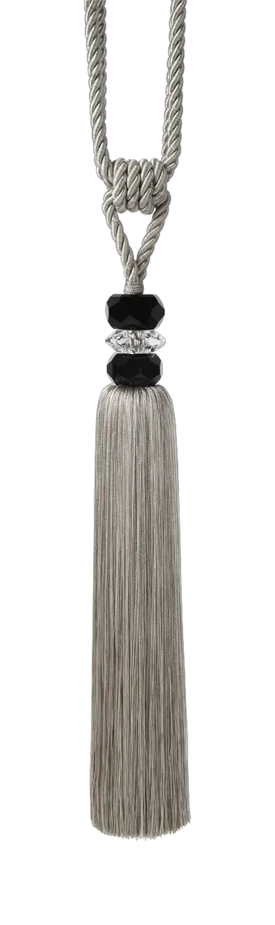Photo of Swarovski & Jet Crystal Tassel Tieback
