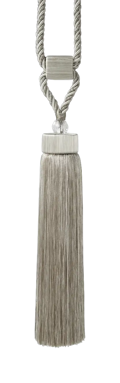 Photo of Crystal and yarn drum tassel tieback