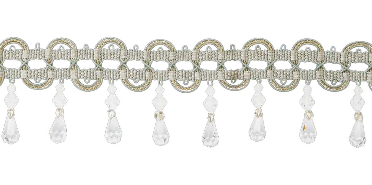 Photo of Serpentine gimp braid with crystal drops