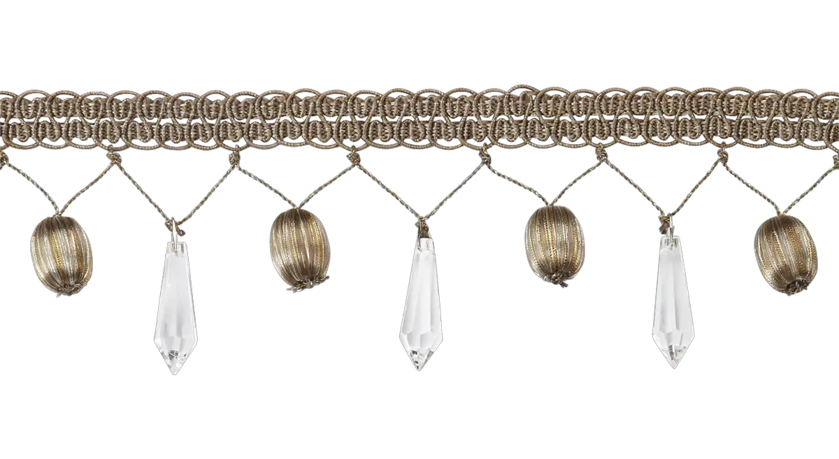 Photo of Crystal pendant and olive fringe