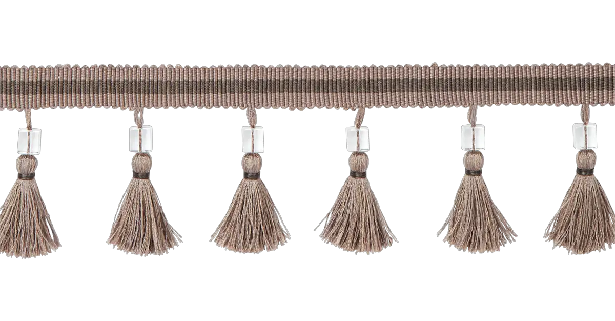 Photo of Tassel fringe with crystal cubes