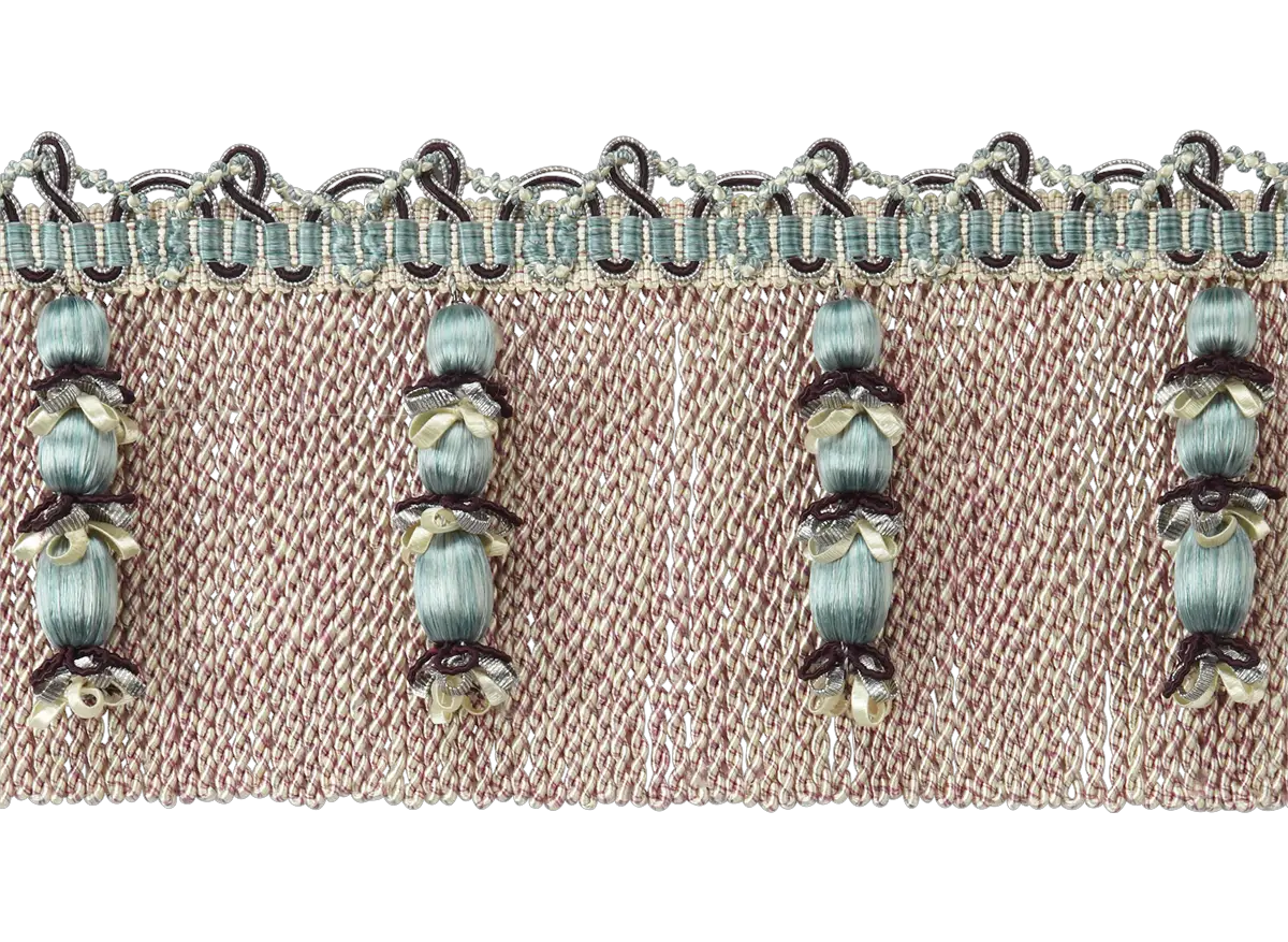 Photo of Braid Top Bullion Fringe with Olive and Bow Hangers