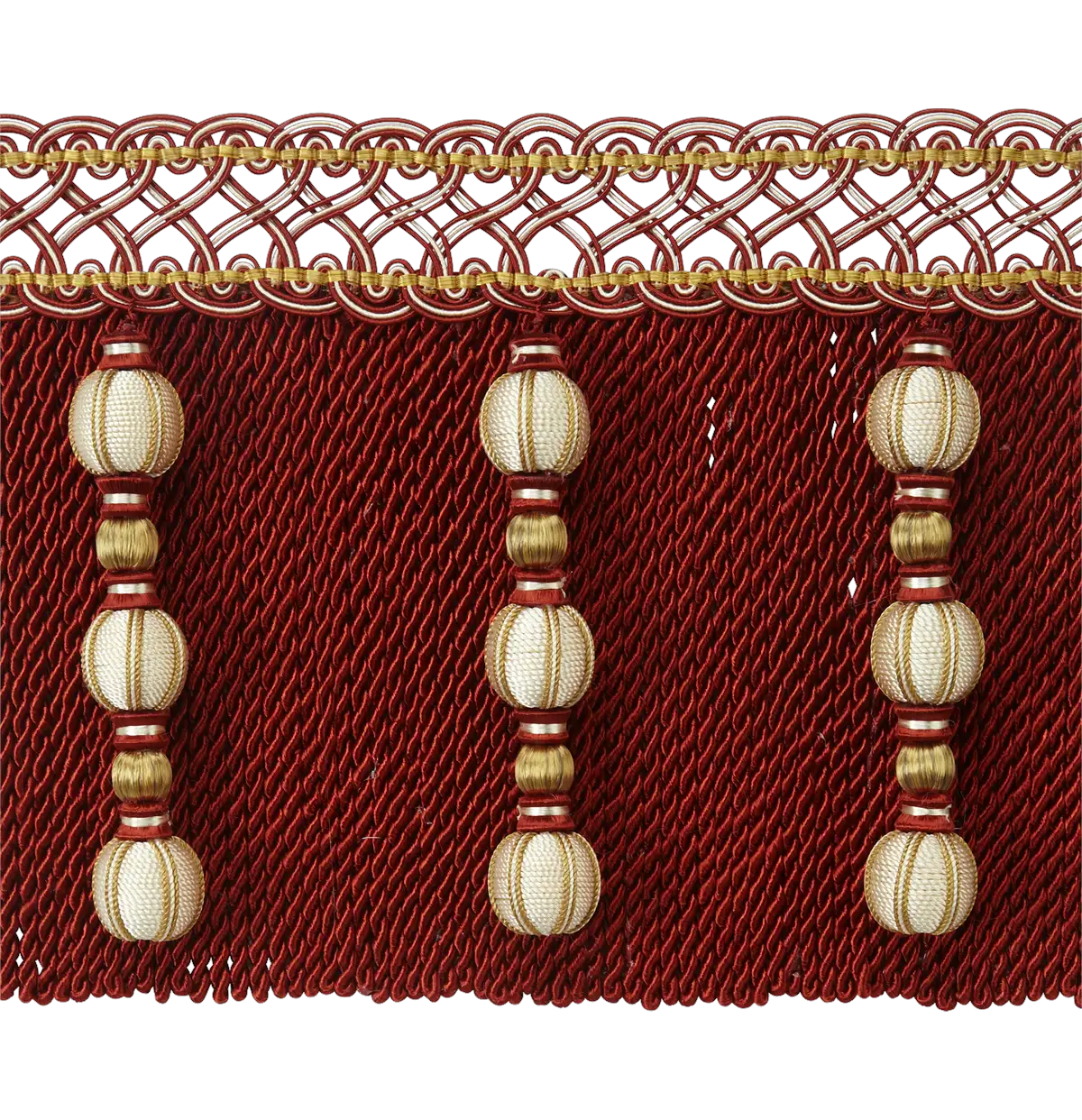 Photo of Braid Top Bullion Fringe with Ball Hangers