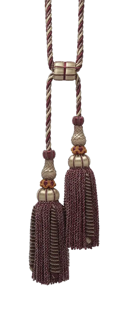 Photo of Double Tassel Tieback with Torsades to Skirt (optional)