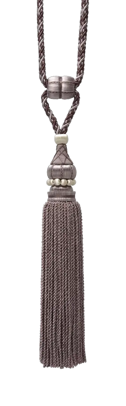 Photo of Single Tassel Tieback with Beaded Collar