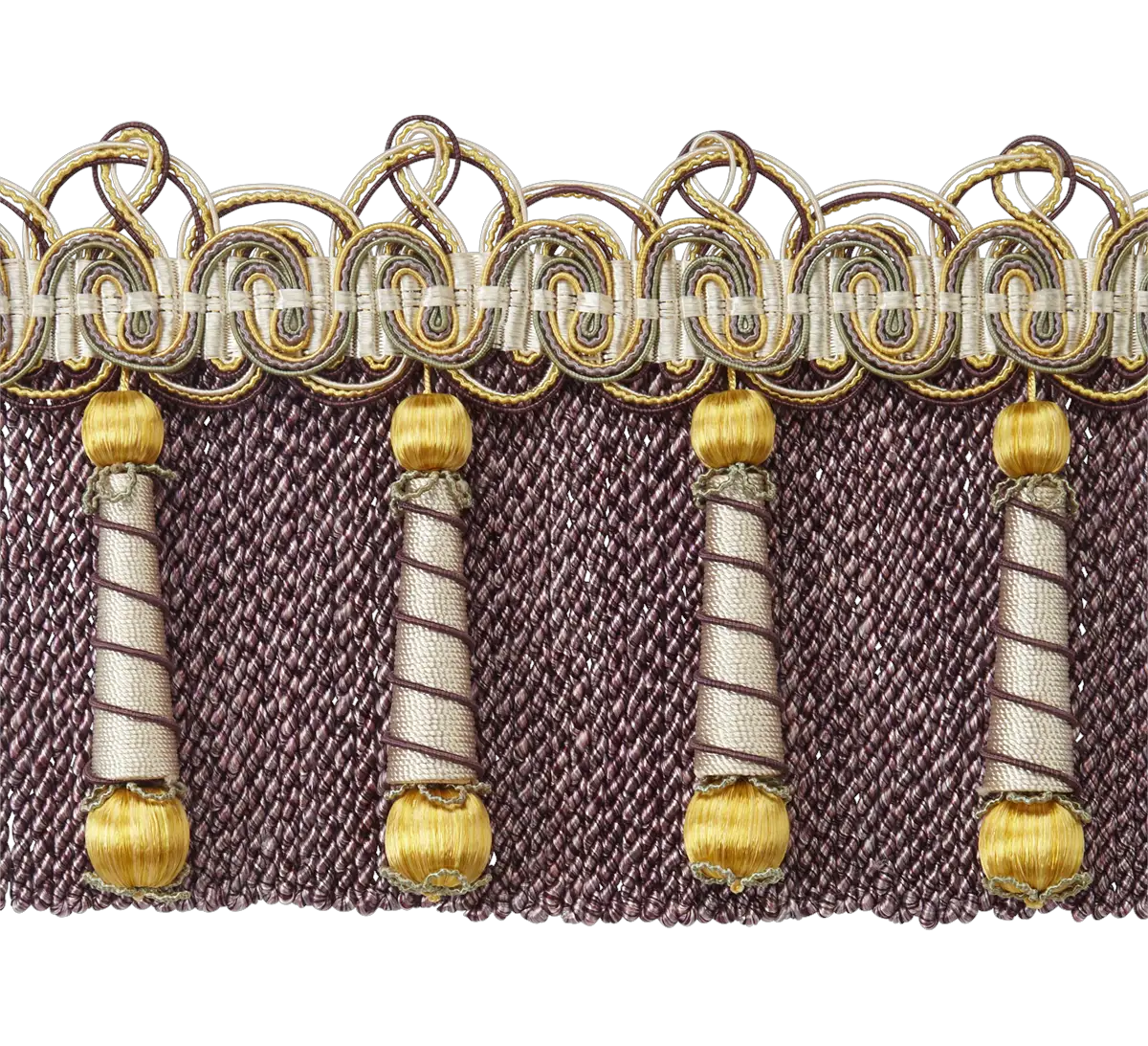 Photo of Braid Top Bullion Fringe with Spiral Hangers