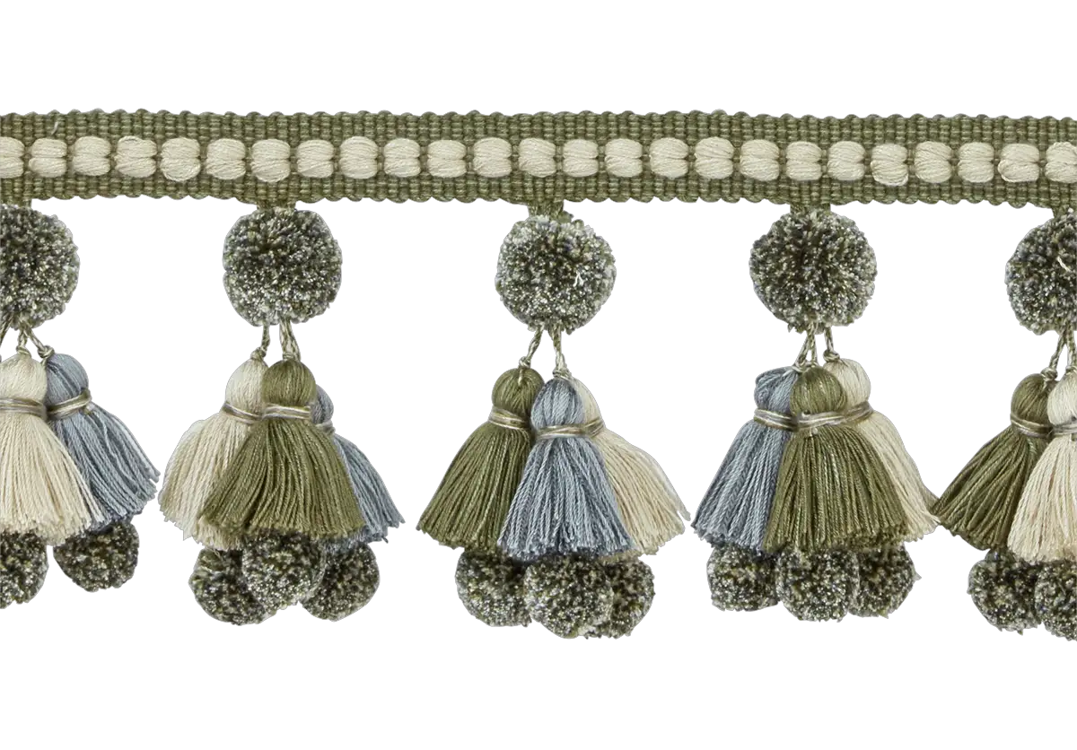 Photo of Pompom and Triple Tassel Fringe